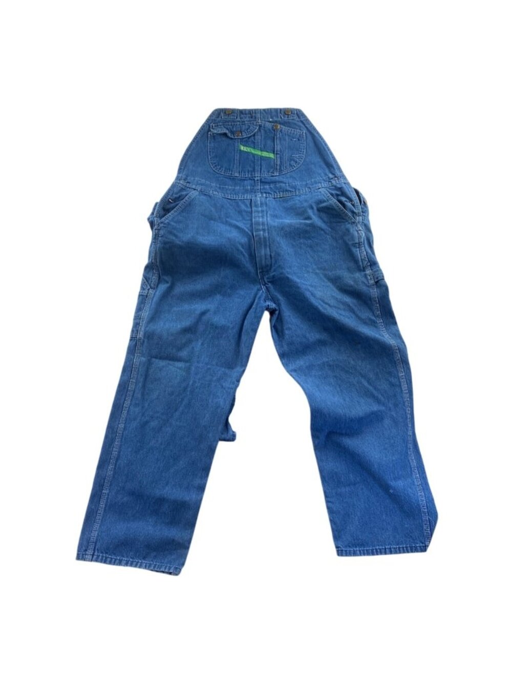 Key Imperial Men's Cargo Denim Bib Overalls Jeans Size 42x30 Blue Straight Leg
